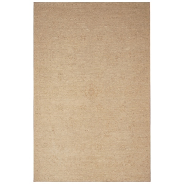 Handmade Vegetable Dye Oushak Wool Rug (Afghanistan) - 6' x 9'