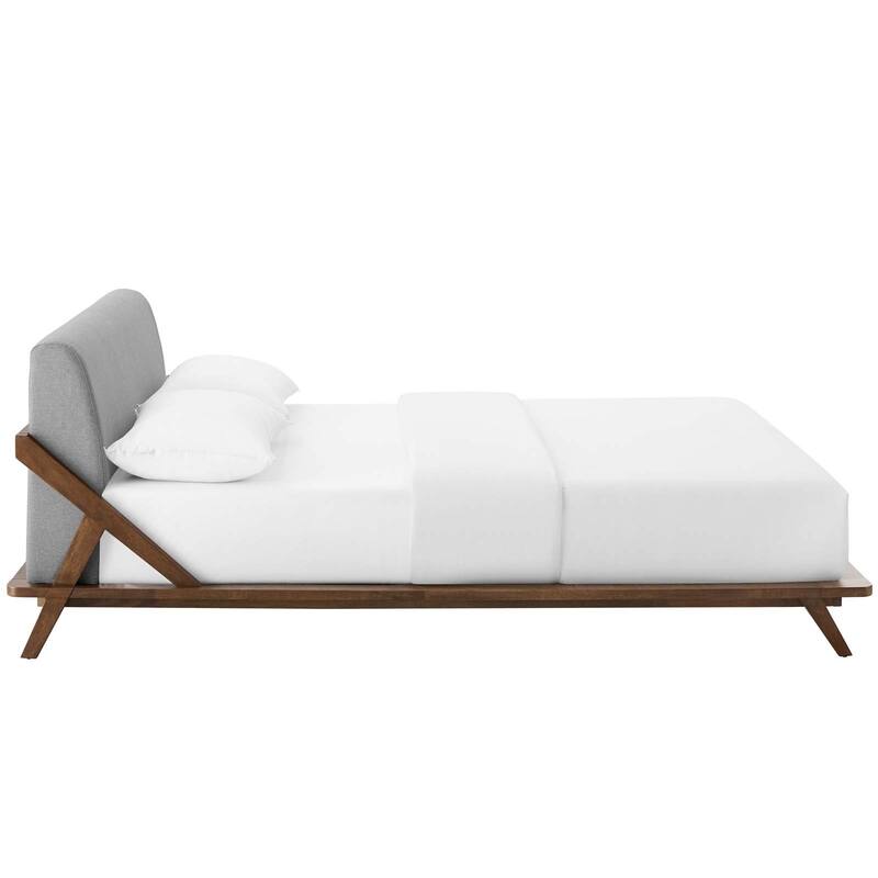 Luella Queen Upholstered Fabric Platform Bed