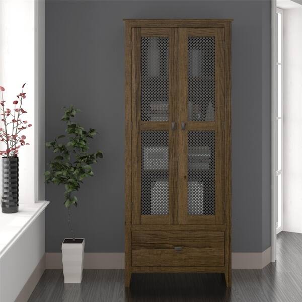 Shop Avenue Greene Tamarisk 30 Inch Wide Storage Cabinet With Mesh