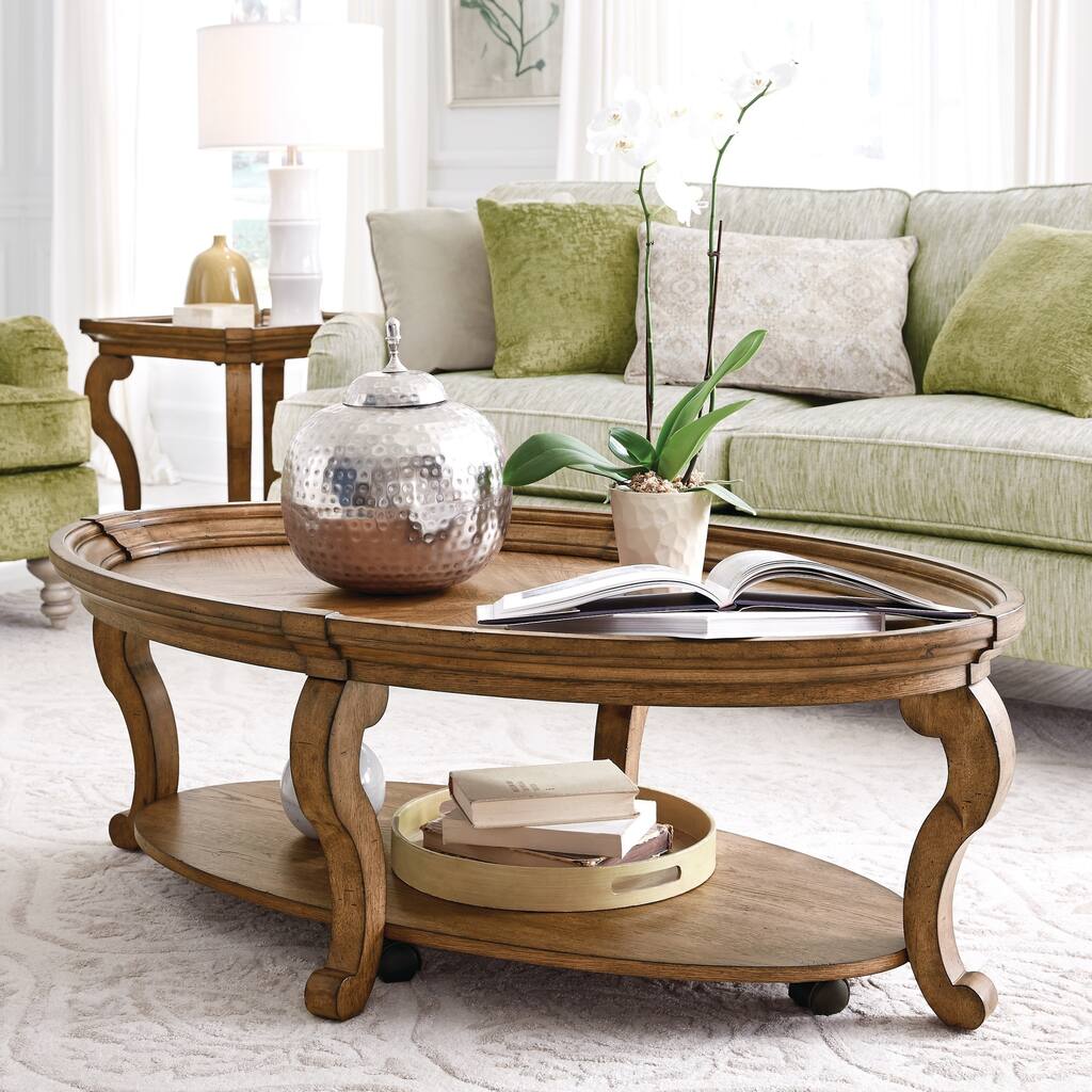 Carbon Loft Michael Oval Cocktail Table with Casters