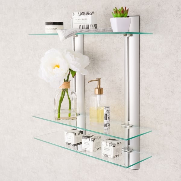 Danya B Bathroom Shelving Unit Decorative Wall Mount 3 Danya B Bathroom Shelving Unit