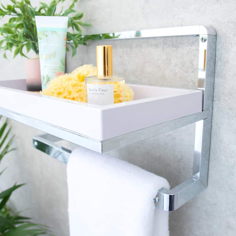 Danya B. Wall Mount Towel Rack and Shelf