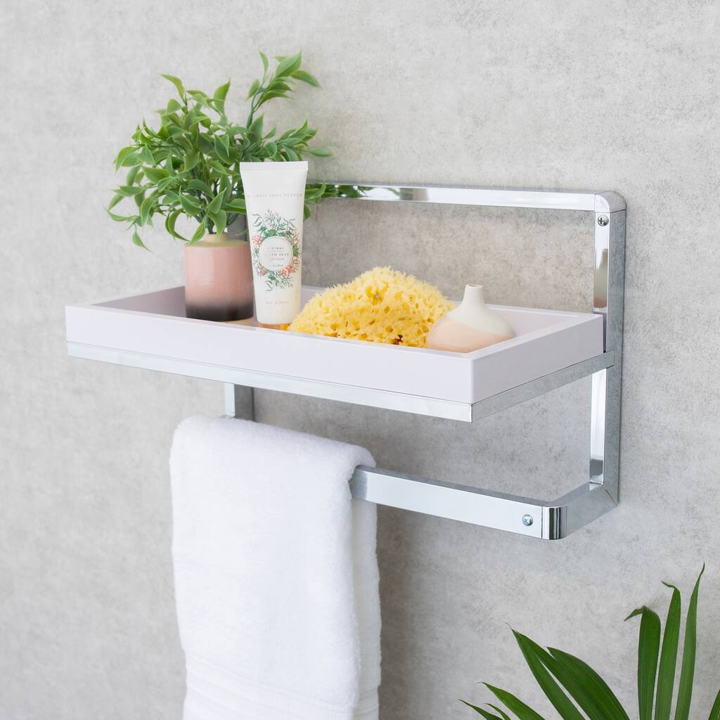 Danya B. Wall Mount Towel Rack and Shelf