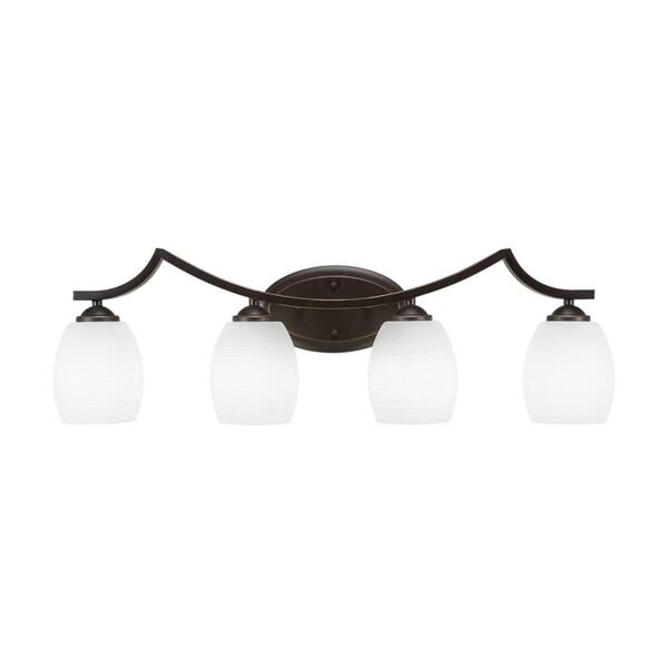 Shop Toltec Zilo 4 Light Bath Bar Shown In Dark Granite Finish