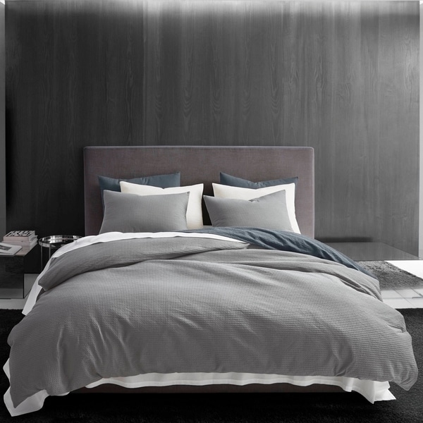 vera wang waffle duvet cove