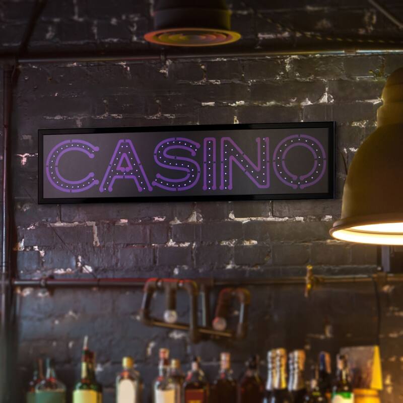 American Art Decor Casino LED Light Up Sign Wall Decor