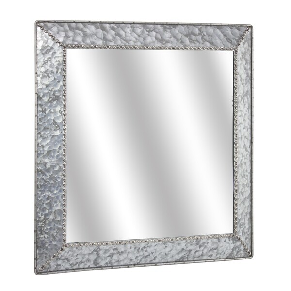 Shop American Art Decor Galvanized Square Metal Mirror (22