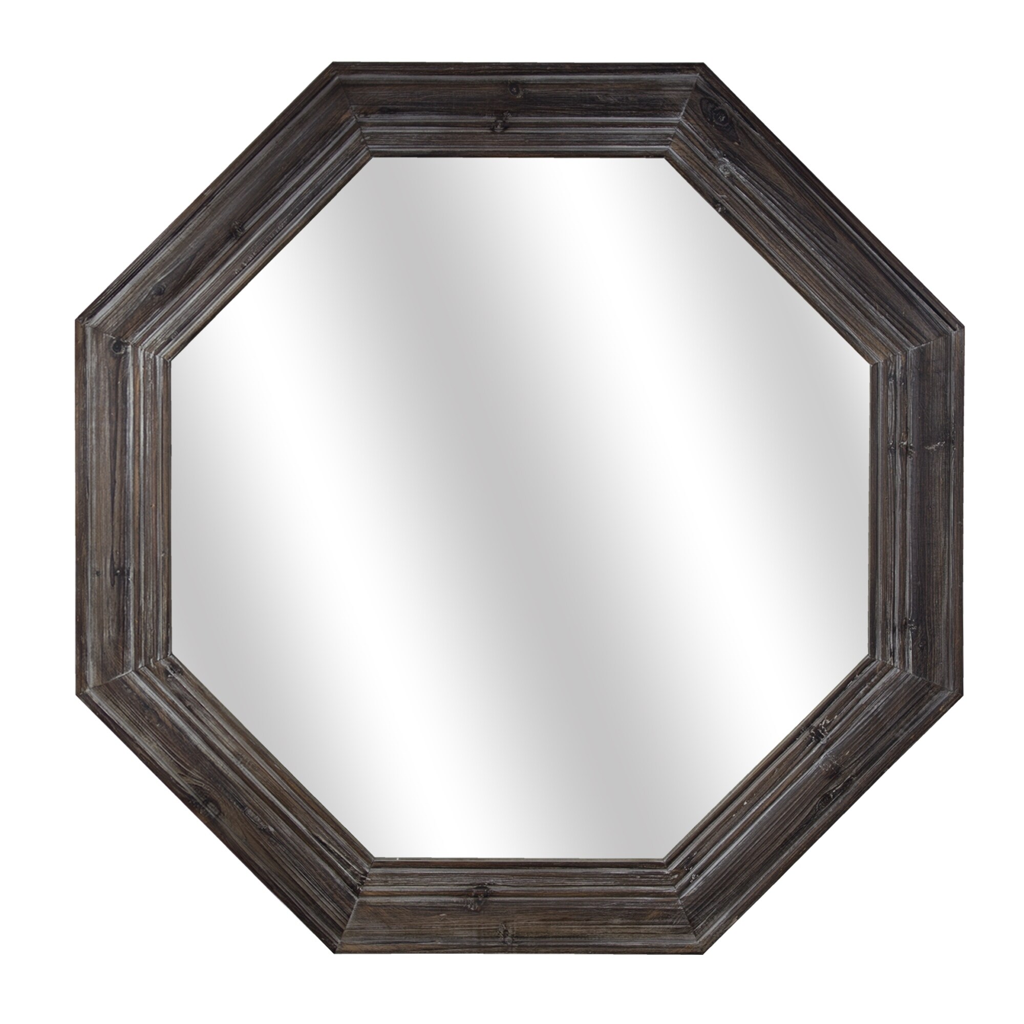Shop American Art Decor Wood Framed Octagon Wall Vanity Mirror