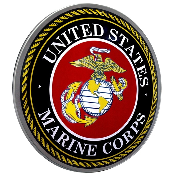 Shop American Art Decor United States Marine Corps Emblem Metal Sign Overstock 26051875