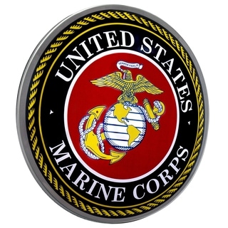 American Art Decor United States Marine Corps Emblem Metal Sign - Bed ...