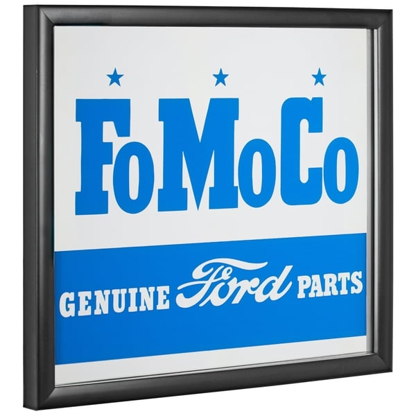 American Art Decor Licensed Ford Motor Company Printed Framed Mirror - Blue - A/N