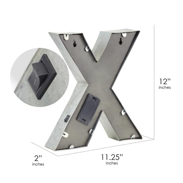 Shop Discontinued American Art Decor Marquee Letter X Wood Metal Light Up Led Sign Overstock 26051892
