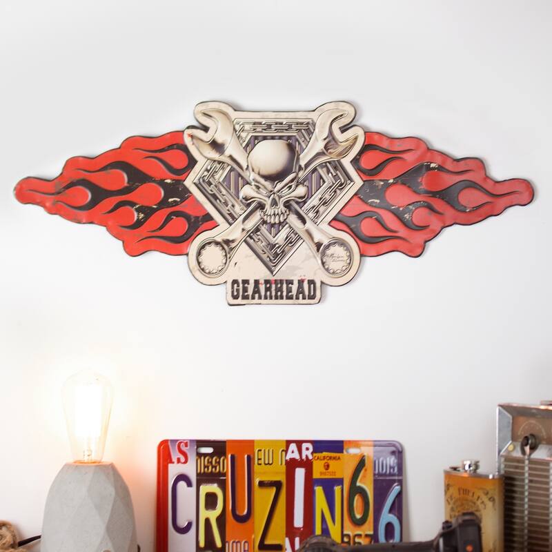 American Art Decor Tiki Bar Embossed Metal Wall Decor Sign
