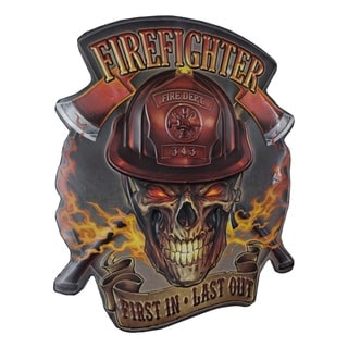 FIRST IN LAST OUT NEW IVORY Details about / FIREFIGHTER CHRISTMAS ORNAMENT