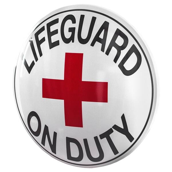 American Art Decor Lifeguard on Duty Metal Sign Wall Decor ...