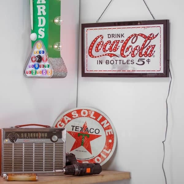 Shop American Art Decor Coca Cola Framed Light Up Led Sign Free