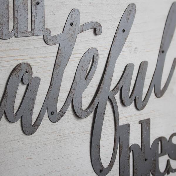 Shop American Art Decor Thankful Grateful Blessed Vintage Wall