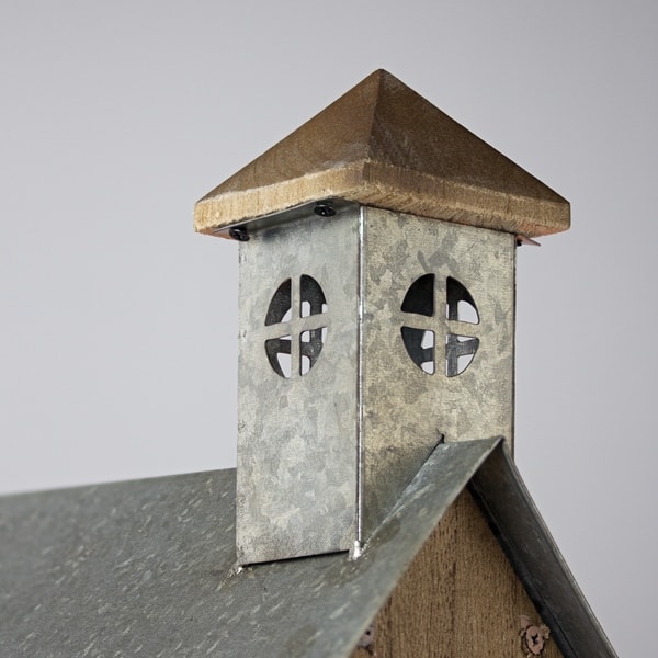 Shop American Art Decor Wood And Metal Church Tabletop Decor