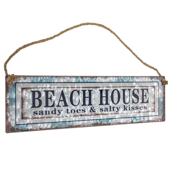 American Art Decor Beach House Hanging Metal Sign