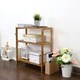 Kinbor 3-Tier Bamboo Bathroom Shelf Plant Flower Stand Tower Rack - Thumbnail 1