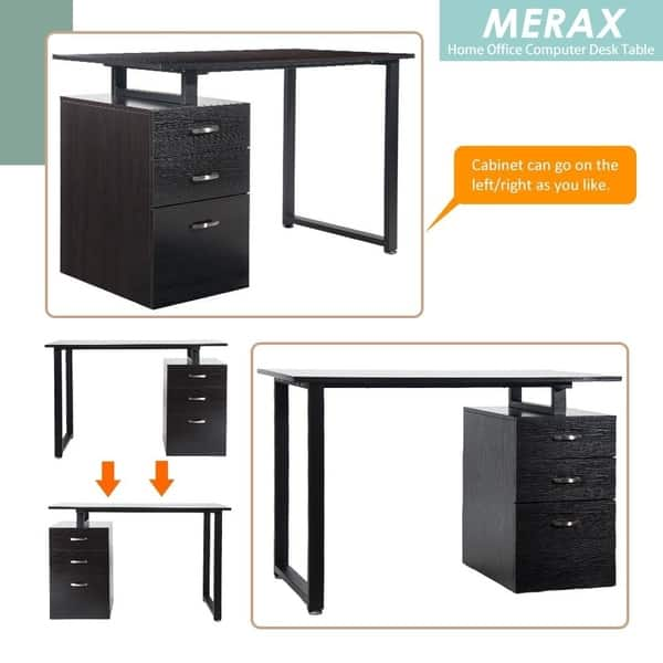 Shop Merax Home Office Computer Desk Workstation With Reversible