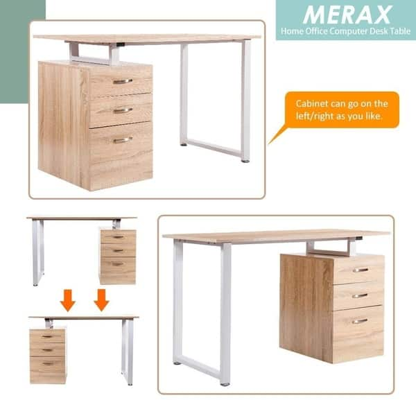 Shop Merax Home Office Computer Desk Workstation With Reversible