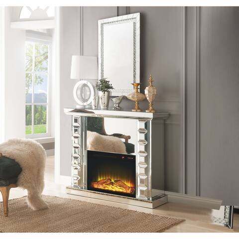 ACME Dominic Fireplace, Mirrored