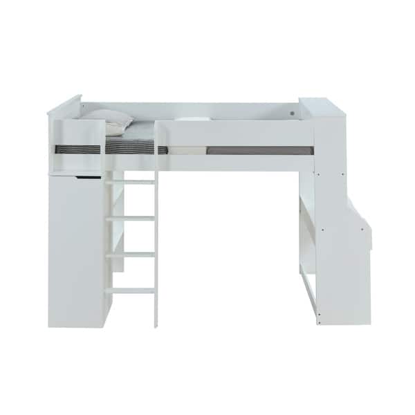 slide 2 of 5, ACME Ragna Loft Bed, White