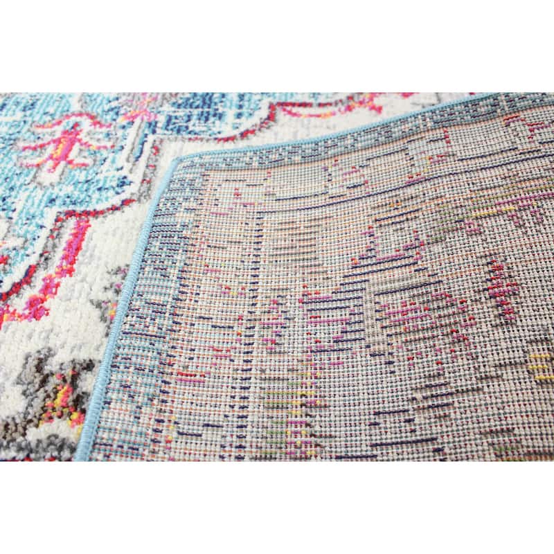 Bashian Bessemer Teal Power Loomed Area Rug