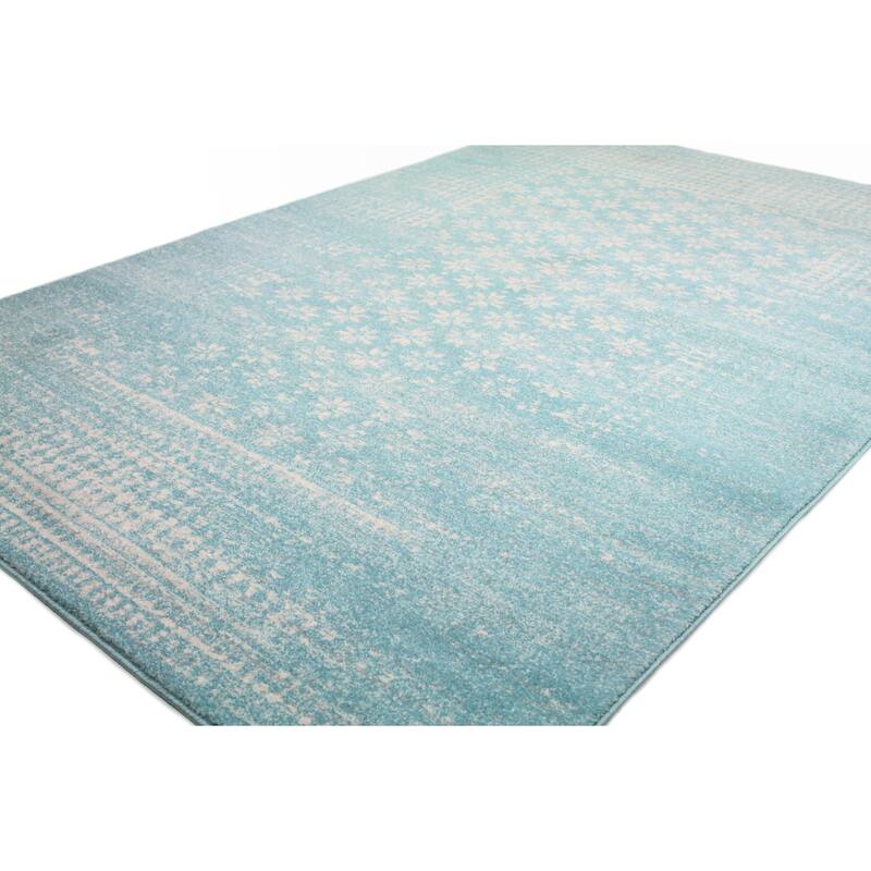 Bashian Audrey Transitional Distressed Floral Dot Area Rug