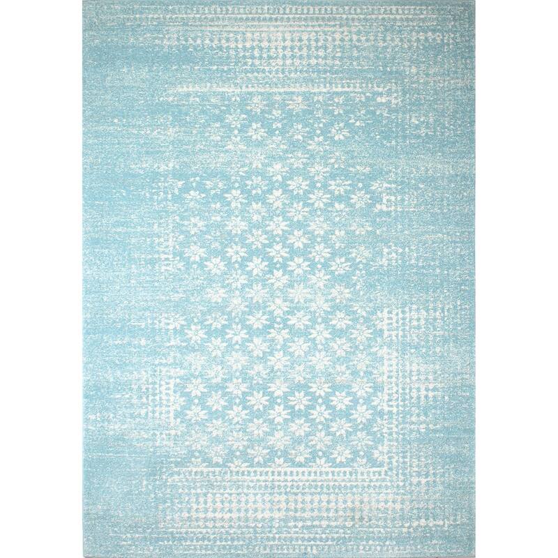 Bashian Audrey Transitional Distressed Floral Dot Area Rug