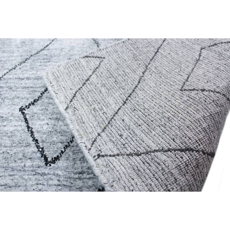 Bashian Hand Loomed Zaha Wool And Viscose Rug