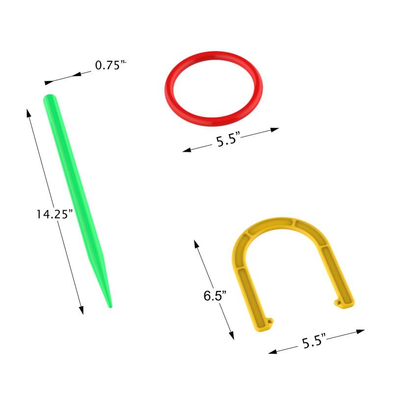 2 in 1 Horseshoe & Ring Toss Outdoor Combo by Hey Play