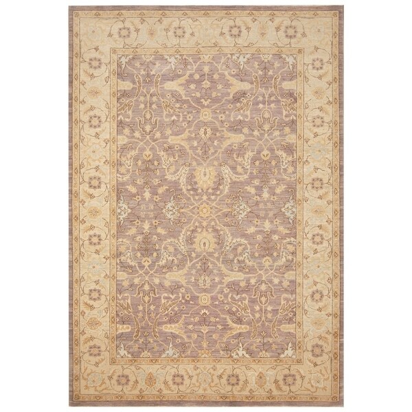 Handmade Vegetable Dye Oushak Wool Rug (Afghanistan) - 6' x 8'8