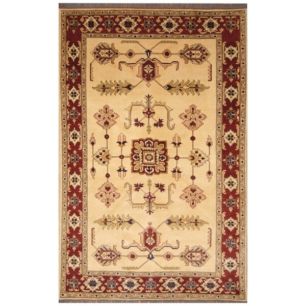 Handmade Vegetable Dye Serapi Wool Rug (Afghanistan) - 5'9 x 9'
