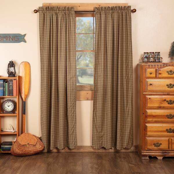 Shop Green Rustic Curtains Vhc Cedar Ridge Panel Pair Rod Pocket
