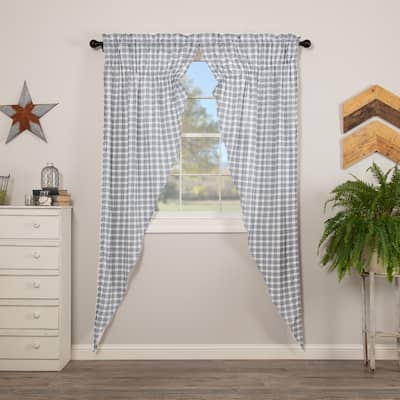 Sawyer Mill Plaid Prairie Long Panel Set of 2 - Prairie Panel 84x36 - Prairie Panel 84x36
