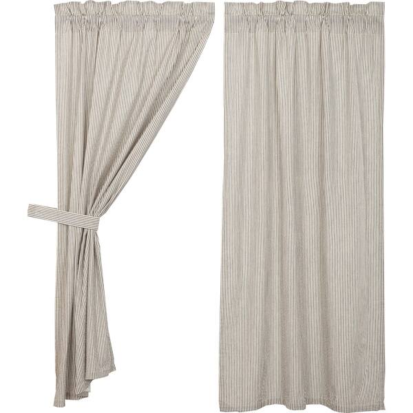 Shop Hatteras Seersucker Blue Ticking Stripe Short Panel Set Of 2