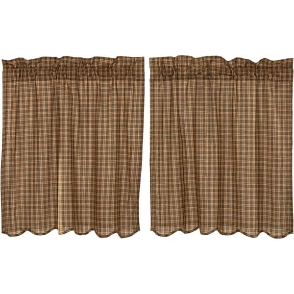 TARTAN RED PLAID Tier Set Lined Country Plaid Rustic Cabin Lodge Green 24x36