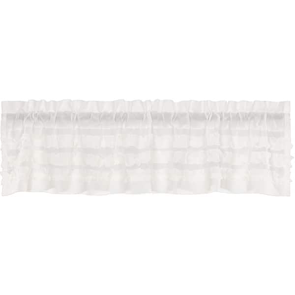 White Ruffled Sheer Petticoat Valance 16x72 - Valance 16x72 - Bed Bath ...