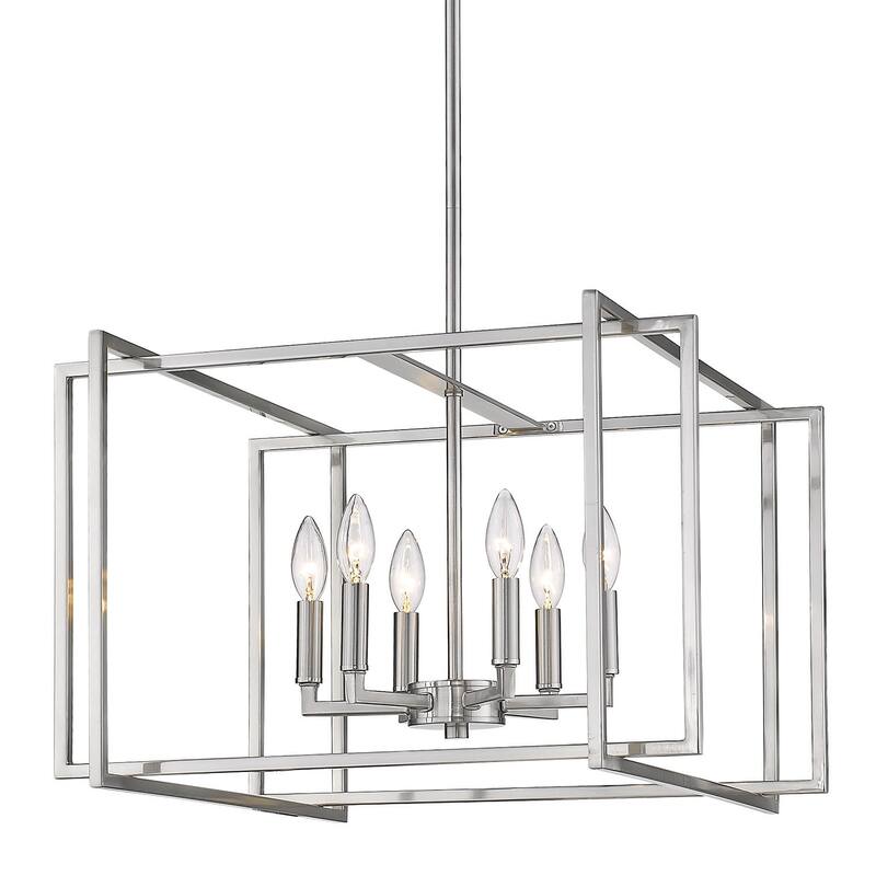 Strick & Bolton Norwood Steel 6-light Geometric Chandelier