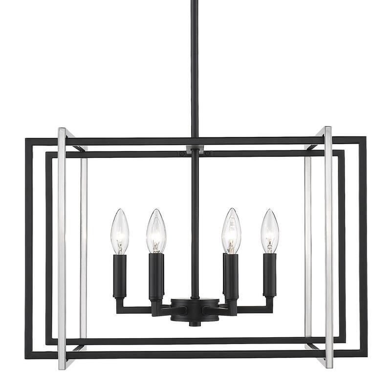 Strick & Bolton Norwood Steel 6-light Geometric Chandelier
