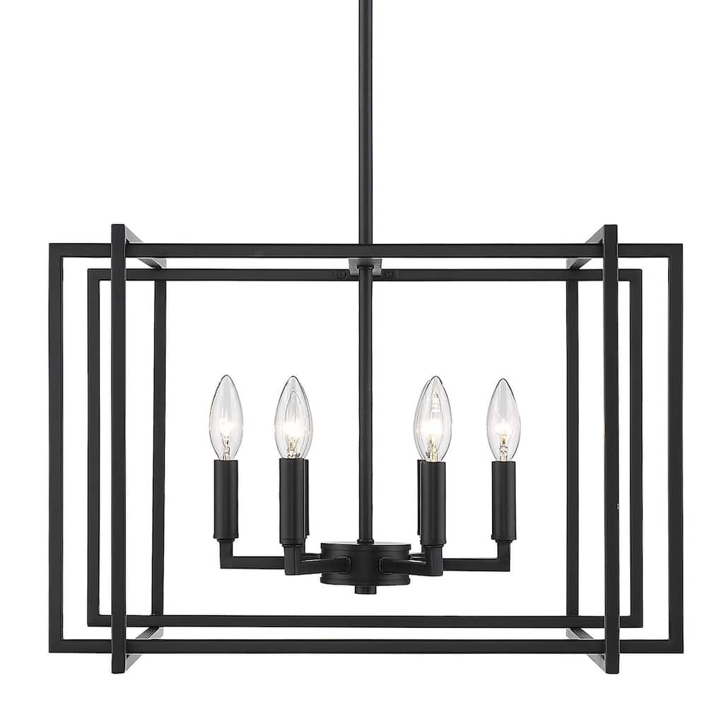 Strick & Bolton Norwood Steel 6-light Geometric Chandelier