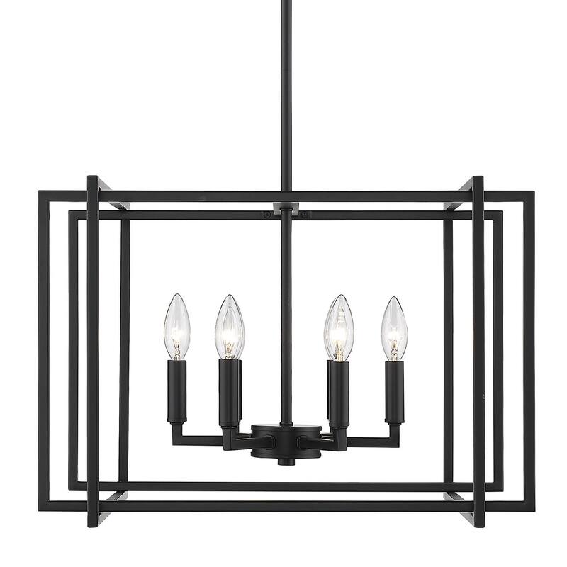 Strick & Bolton Norwood Steel 6-light Geometric Chandelier