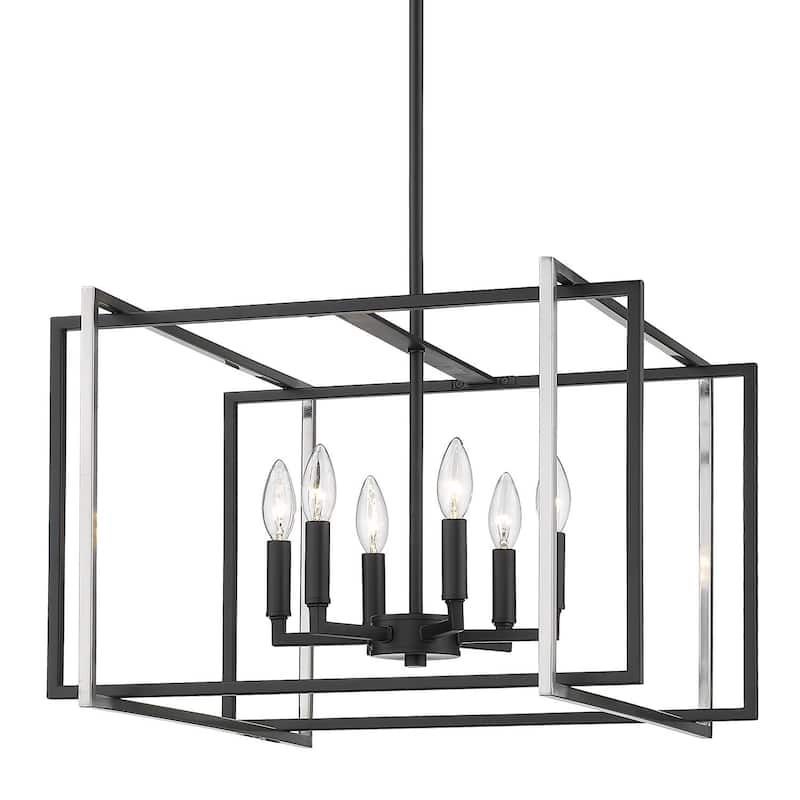 Strick & Bolton Norwood Steel 6-light Geometric Chandelier