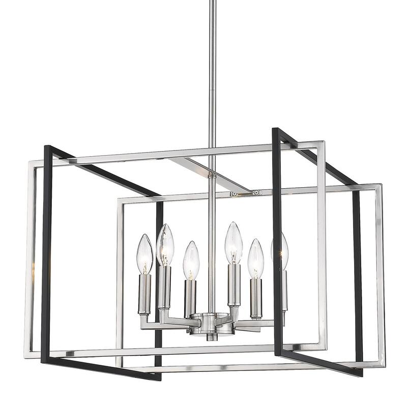Strick & Bolton Norwood Steel 6-light Geometric Chandelier