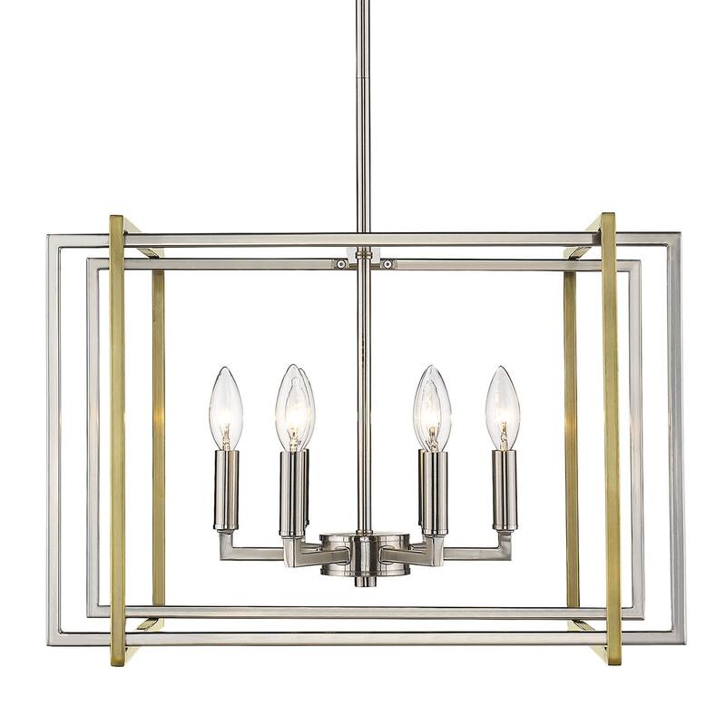 Strick & Bolton Norwood Steel 6-light Geometric Chandelier