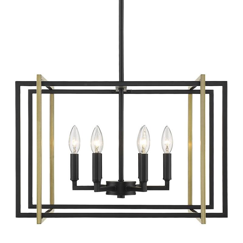 Strick & Bolton Norwood Steel 6-light Geometric Chandelier