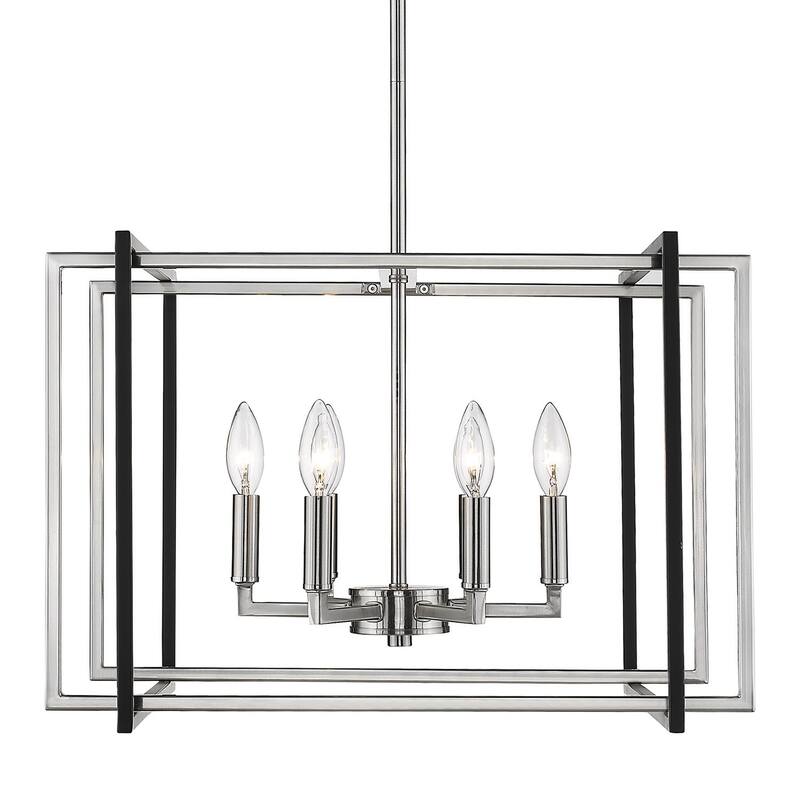 Strick & Bolton Norwood Steel 6-light Geometric Chandelier