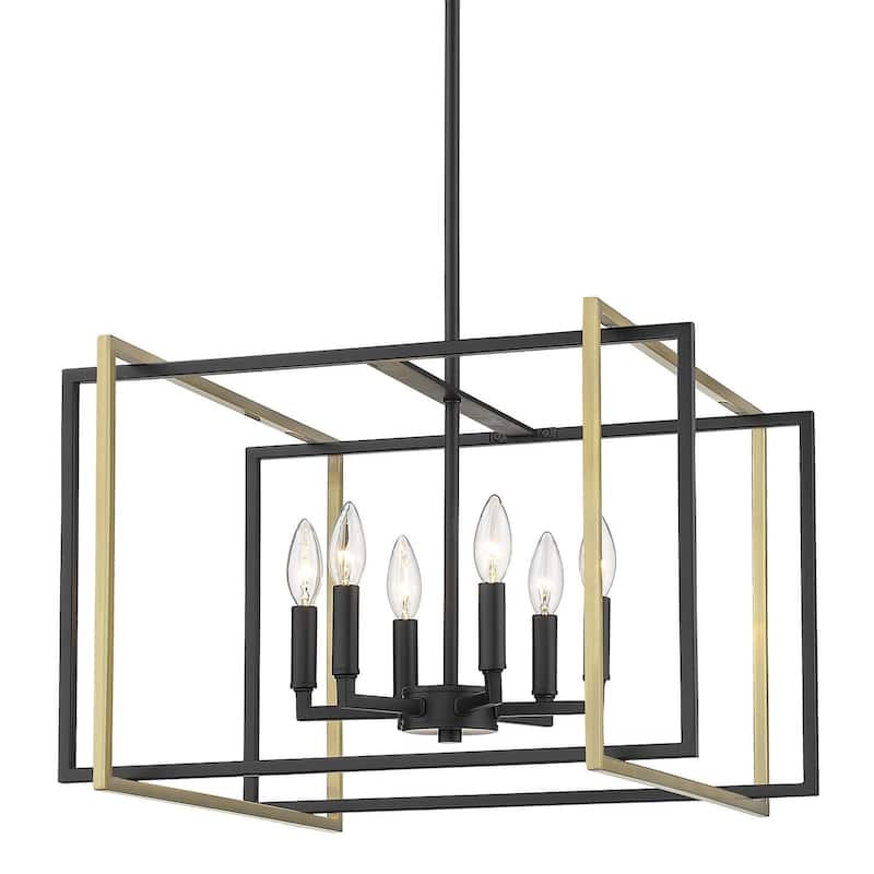 Strick & Bolton Norwood Steel 6-light Geometric Chandelier